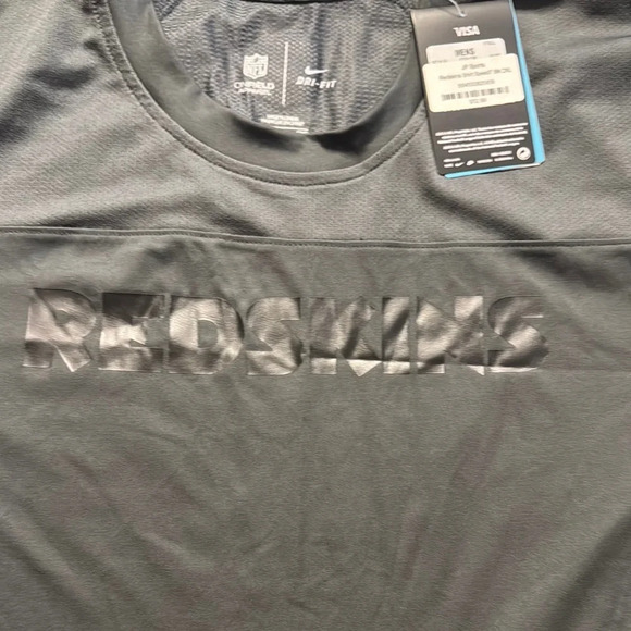 NFL Nike Black Redskins Short Sleeve Tee Crew Neck - Picture 3 of 7